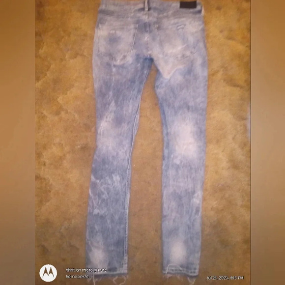 Skinny Low Waist Distressed Black Label Denim by H&M sz32 - Picture 2 of 5